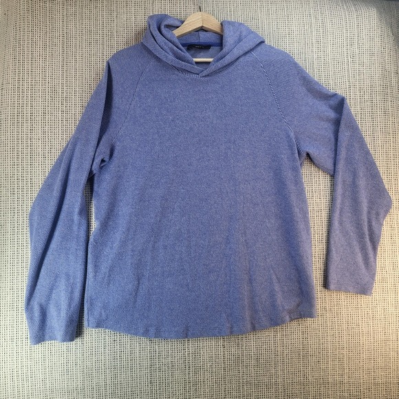 Vince Other - Vince Hooded Sweater Mens Large Blue Heather Knit Pullover‎ Raglan Long Sleeve